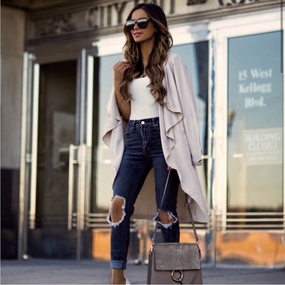 NWOT - cupcakes and cashmere trench style long line blazer - Picture 7 of 9